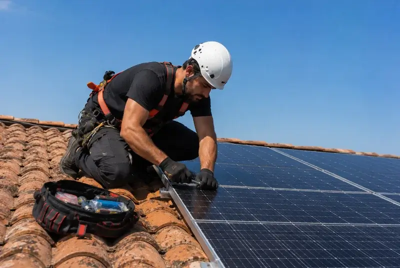 Maintenance et monitoring de panneaux solaires à Thoiras