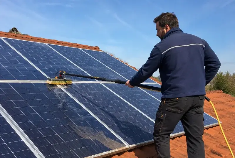 Nettoyage et entretien de panneaux solaires à Thoiras
